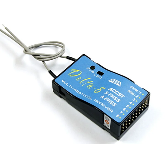 Hot FrSky Delta-8 2.4G ACCST FHSS/A FHSS 8CH Compatible with Hitec